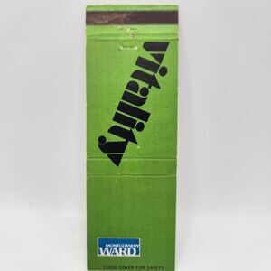 Vintage Matchbook Vitality Montgomery Ward Chicago Green Black